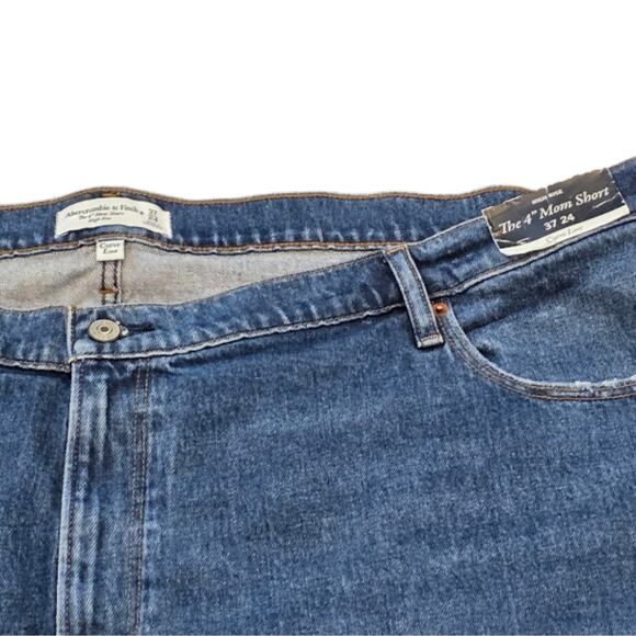 Abercrombie and fitch 4" mom high rise shorts med wash Plus Size 24 New! - Picture 11 of 14